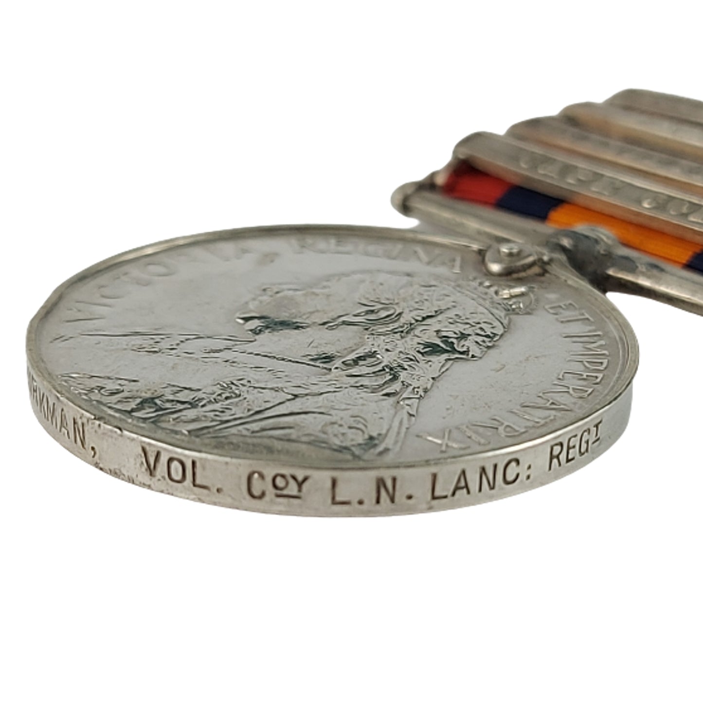 Pre-WW1 British QSA Queen's South Africa Medal - Volunteer Company Loyal North Lancashire Regiment