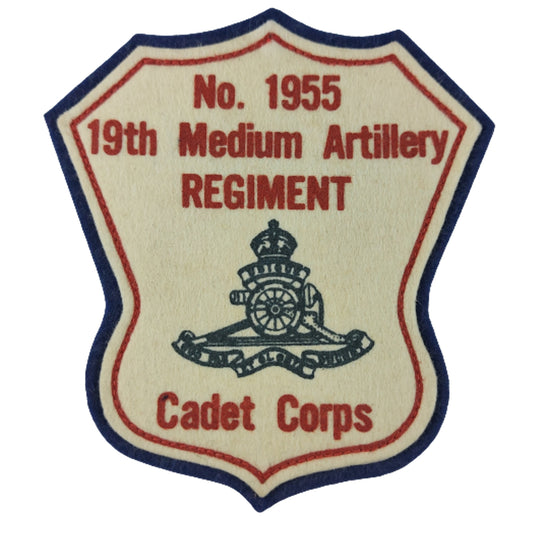 Post-WW2 Canadian 19th Medium Artillery Regiment Cadet Corps Jacket Crest