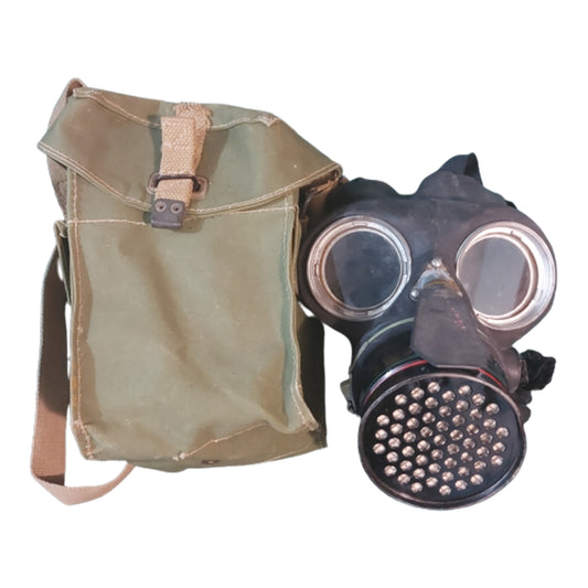 WW2 British Civilian Duty Microphone Respirator In Named Carrier