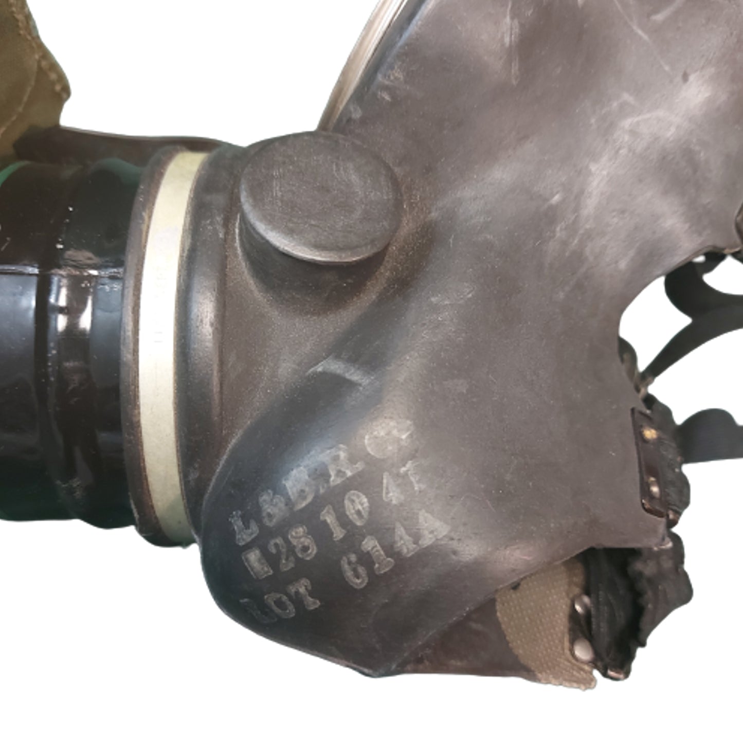 WW2 British Civilian Duty Microphone Respirator In Named Carrier