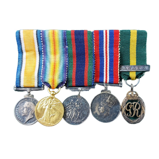 WW1 - WW2 Canadian-British Miniature Medal Set