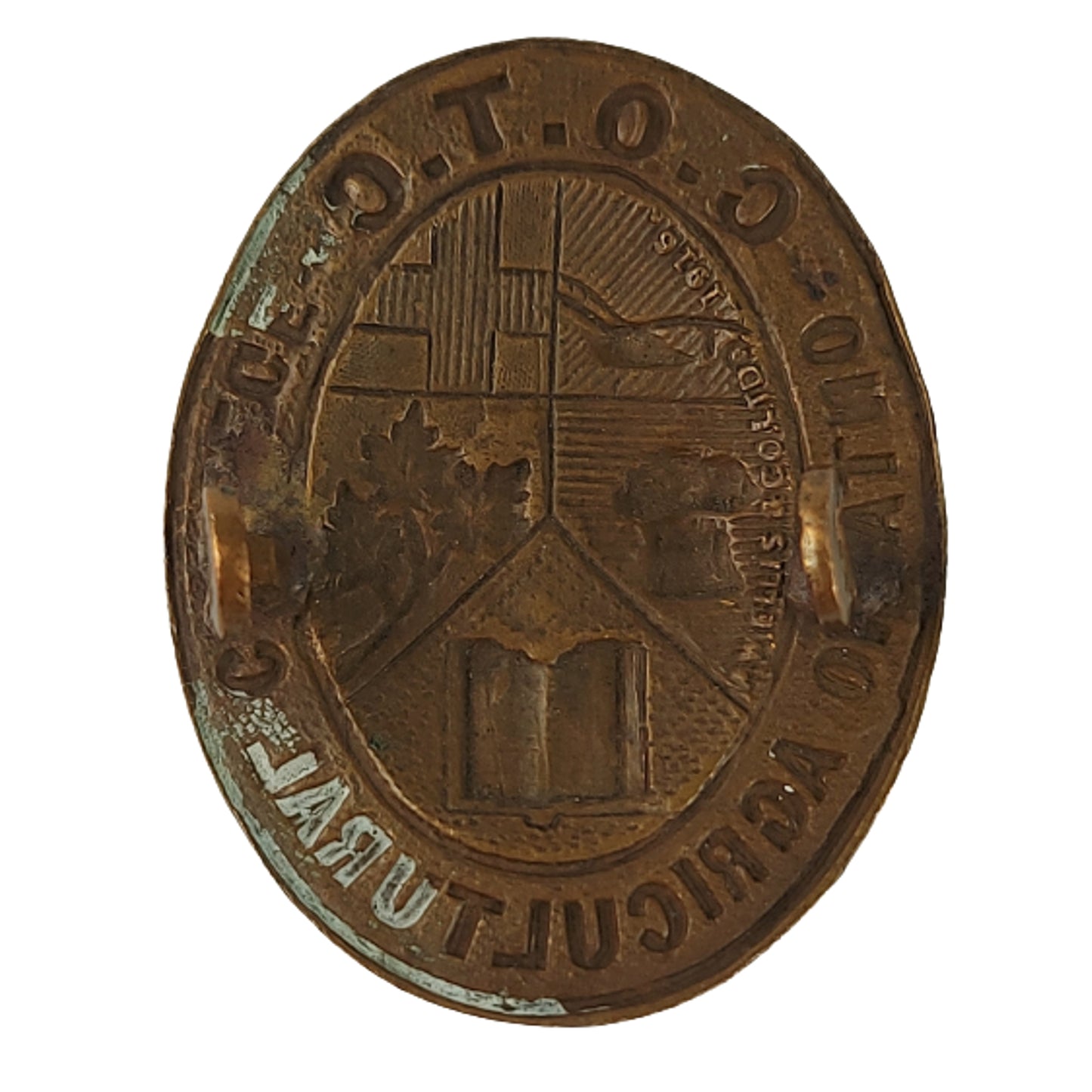 WW1 COTC Ontario Agricultural College Contingent Cap Badge - Ellis 1916
