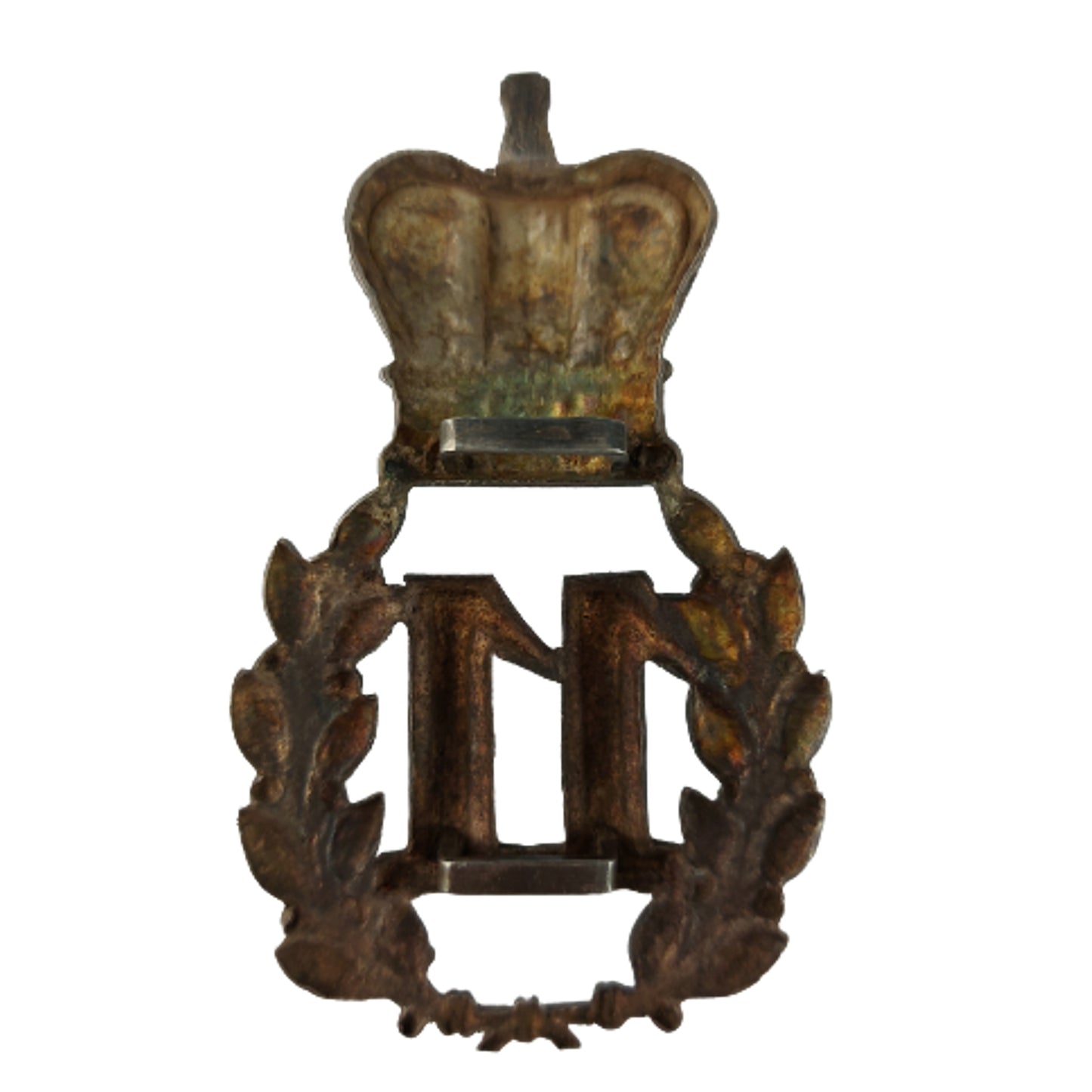 Pre-WW! British Victorian Pre-1855 11th Regiment Of Foot Officer's Silvered Shako Badge