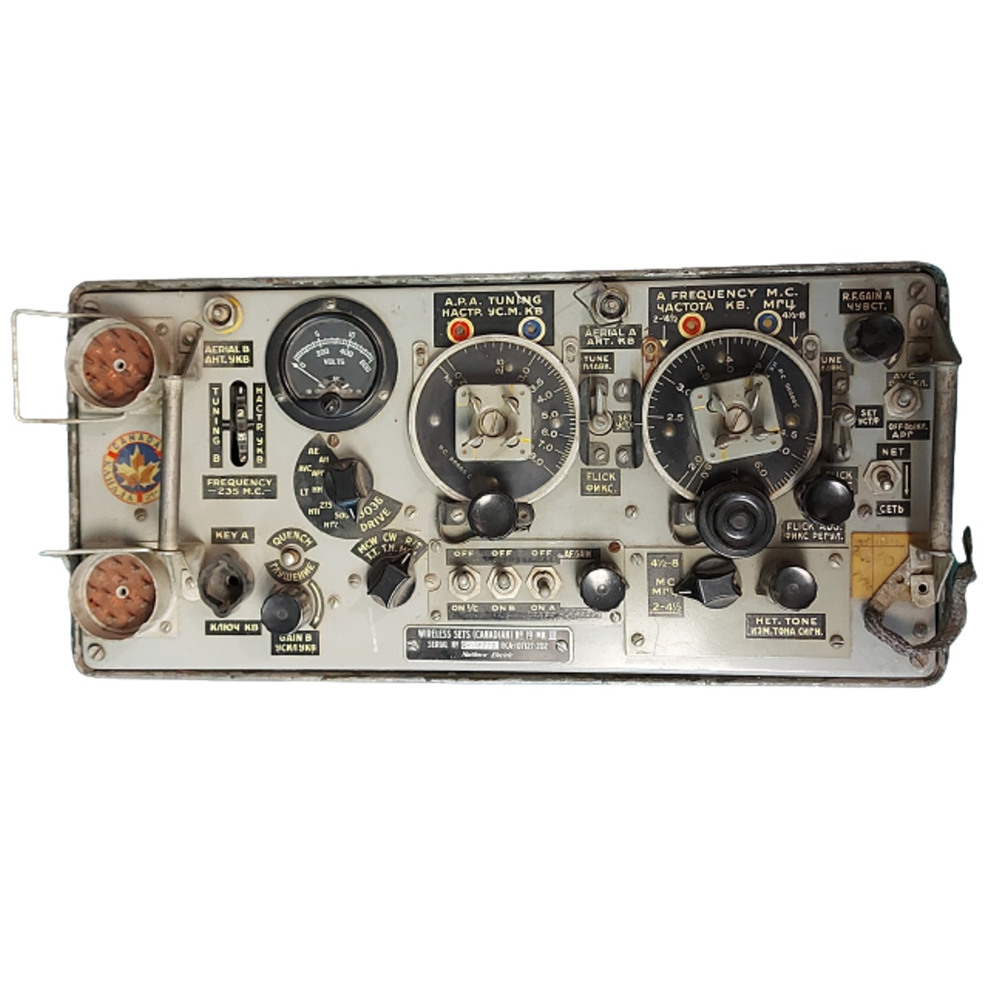 WW2 Canadian - Russian Lend Lease Wireless Number 19 Mk.III Radio Transceiver