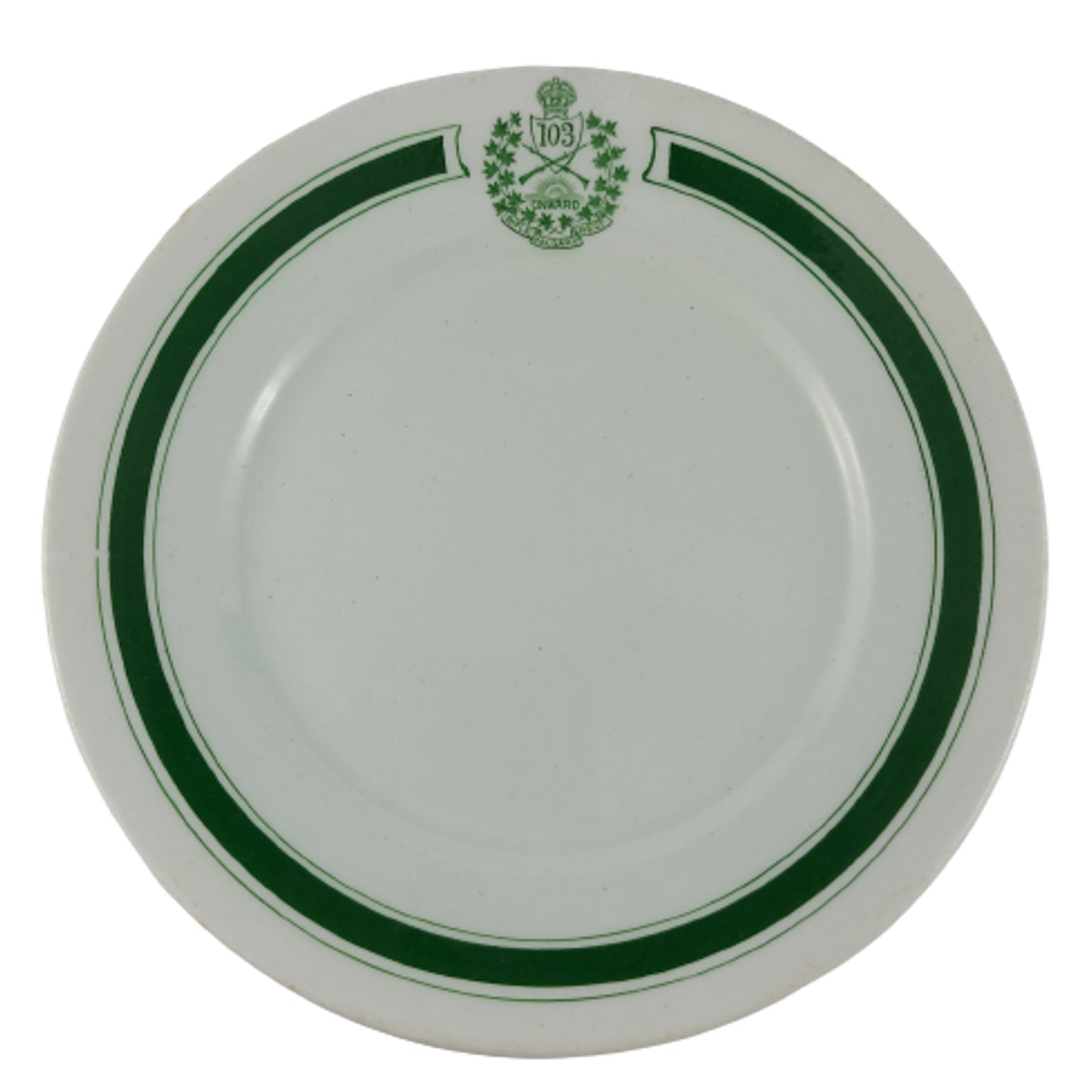 Pre-WW1 103rd Calgary Rifles Mess Hall Dessert Plate