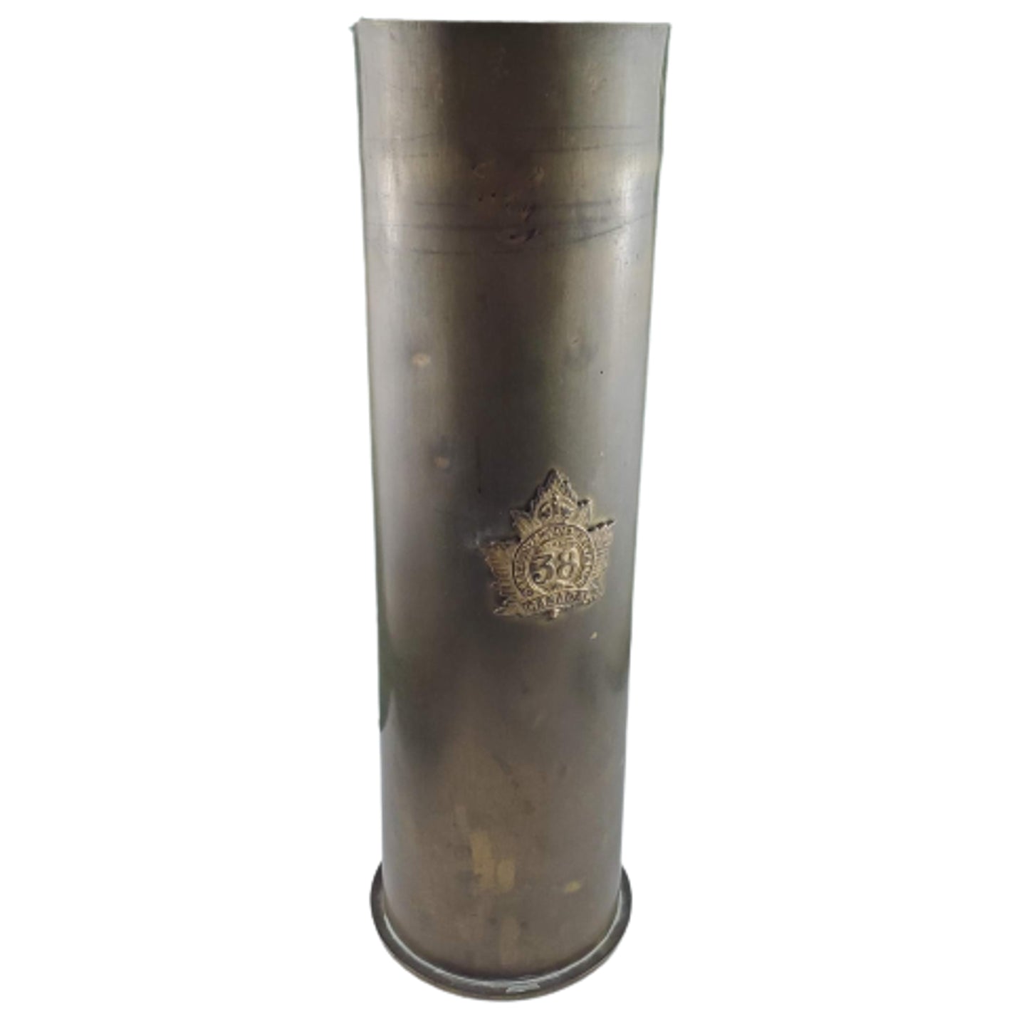 WW1 Canadian Trench Art Shell - 38th Battalion Ottawa Ontario