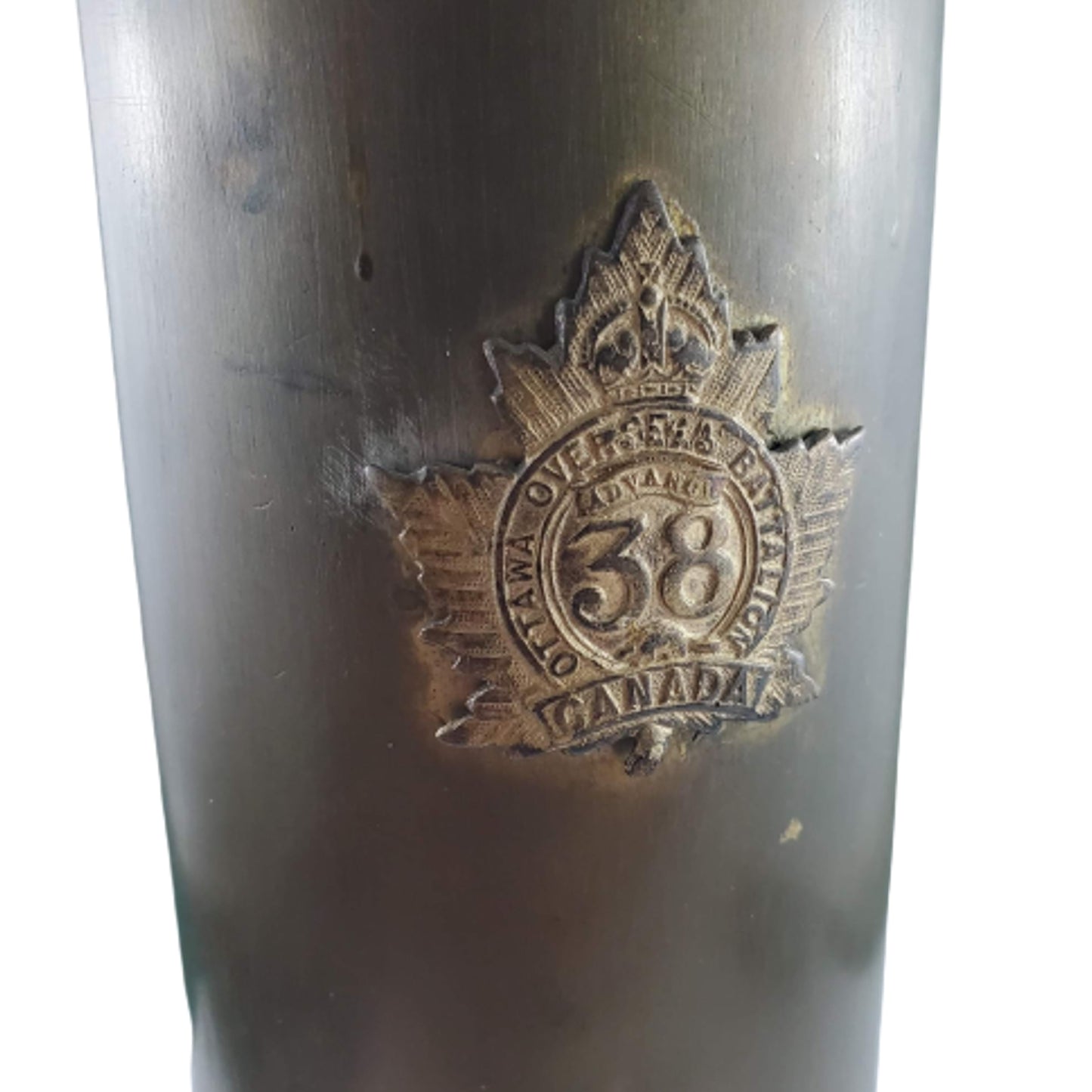 WW1 Canadian Trench Art Shell - 38th Battalion Ottawa Ontario