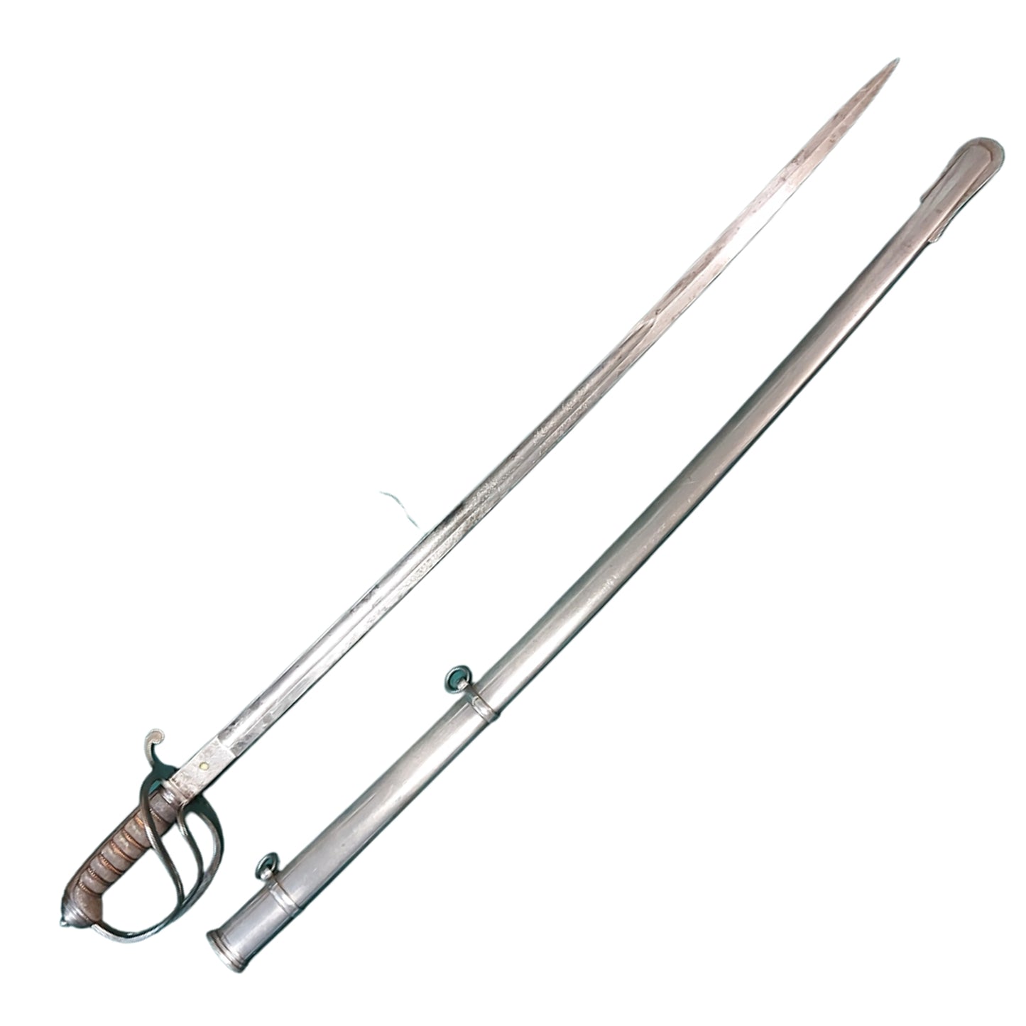 Pre-WW1 Canadian Issue British Pattern 1850 Officer's Sword In Scabbard - C.M.S.C.