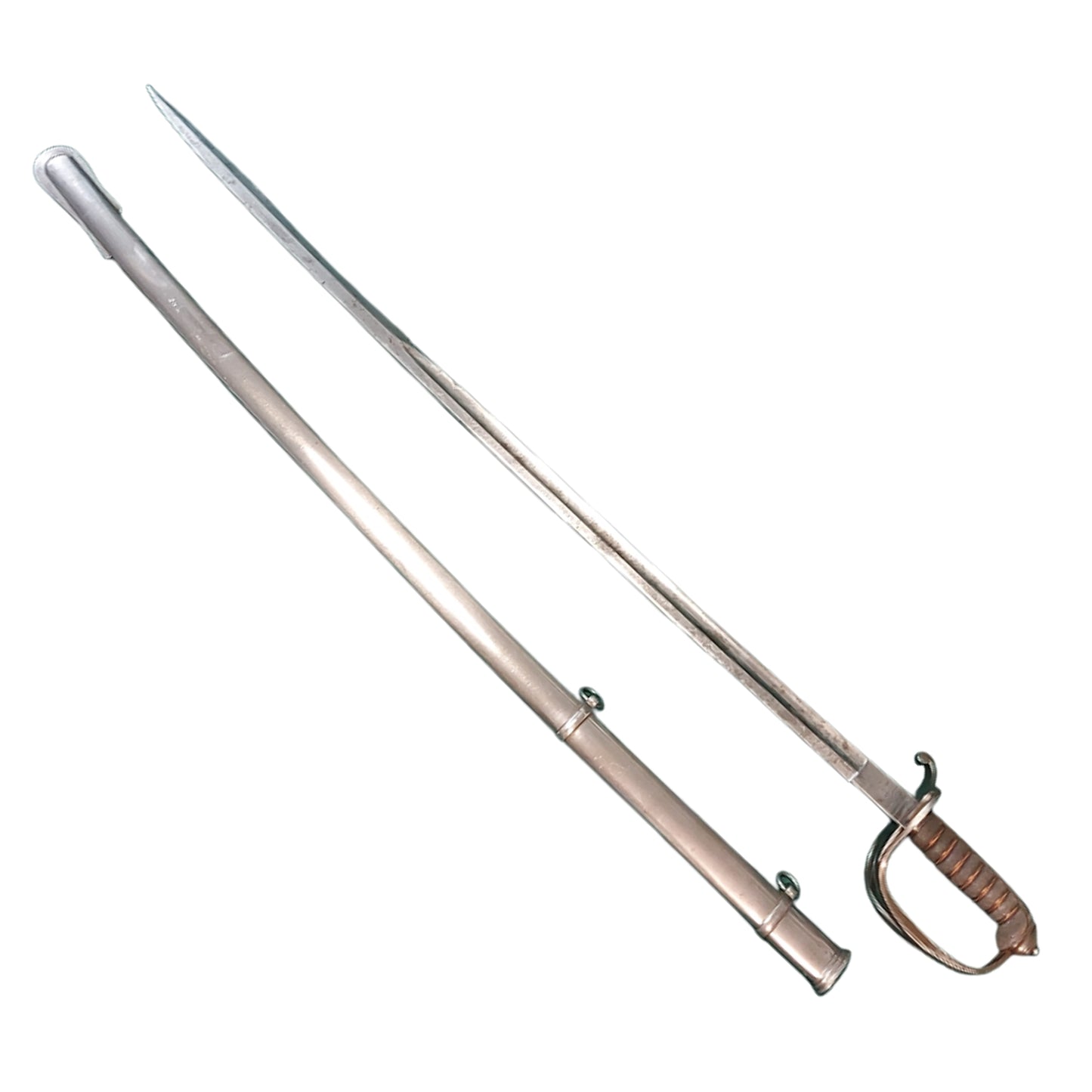 Pre-WW1 Canadian Issue British Pattern 1850 Officer's Sword In Scabbard - C.M.S.C.