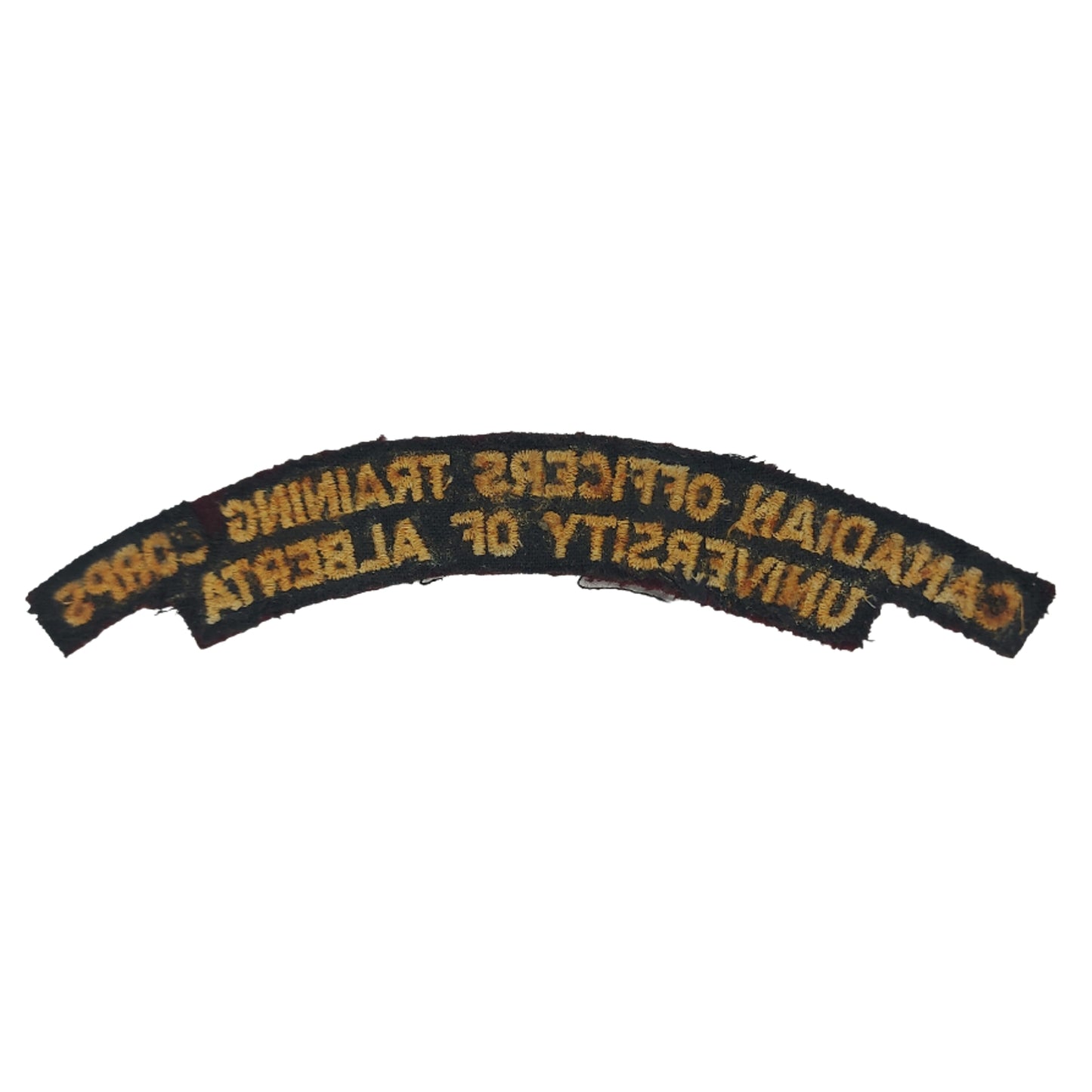 WW2 COTC Canadian Officers Training Corps University Of Alberta Cloth Shoulder Title