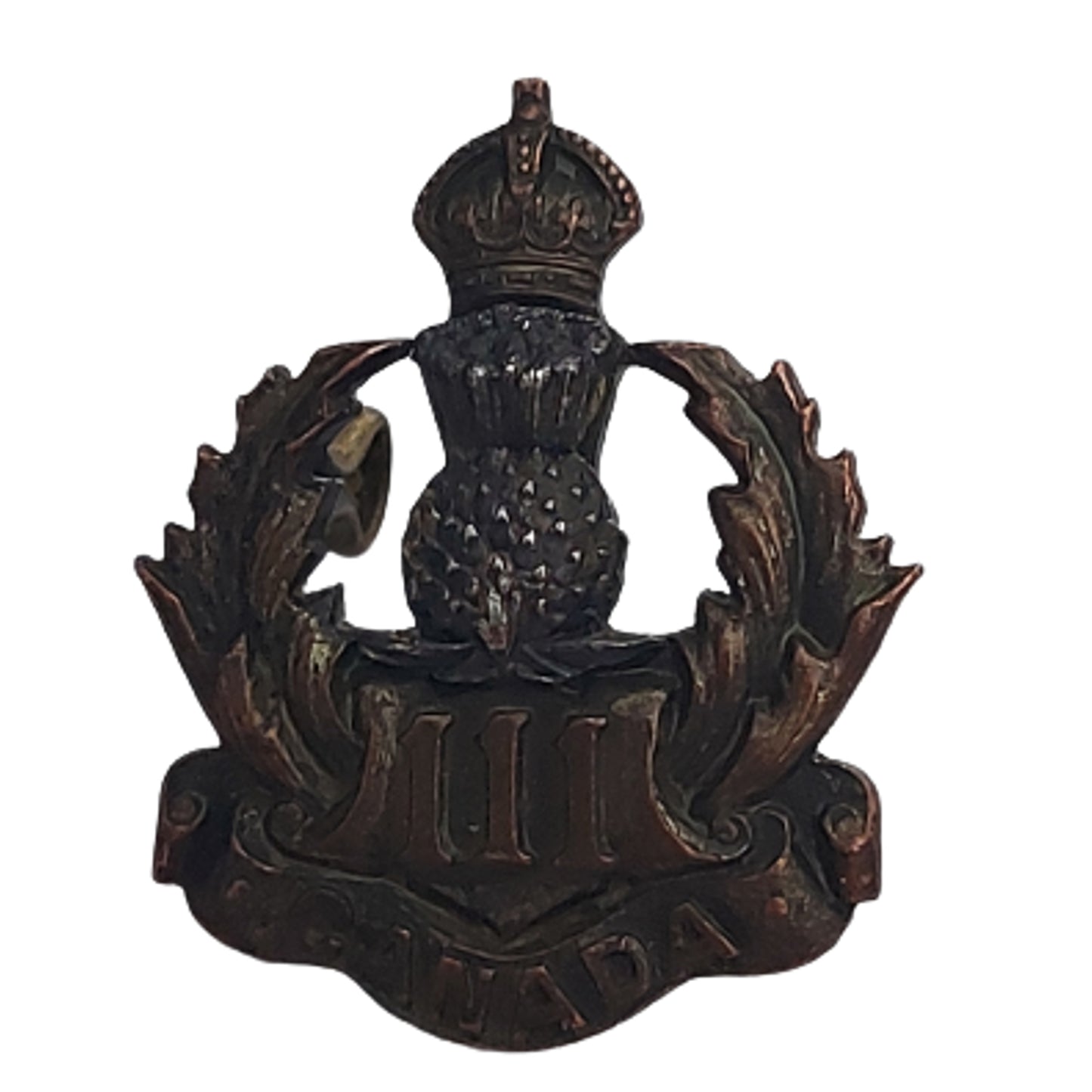 WW1 Canadian 111th Battalion Officer's Collar Badge - South Waterloo