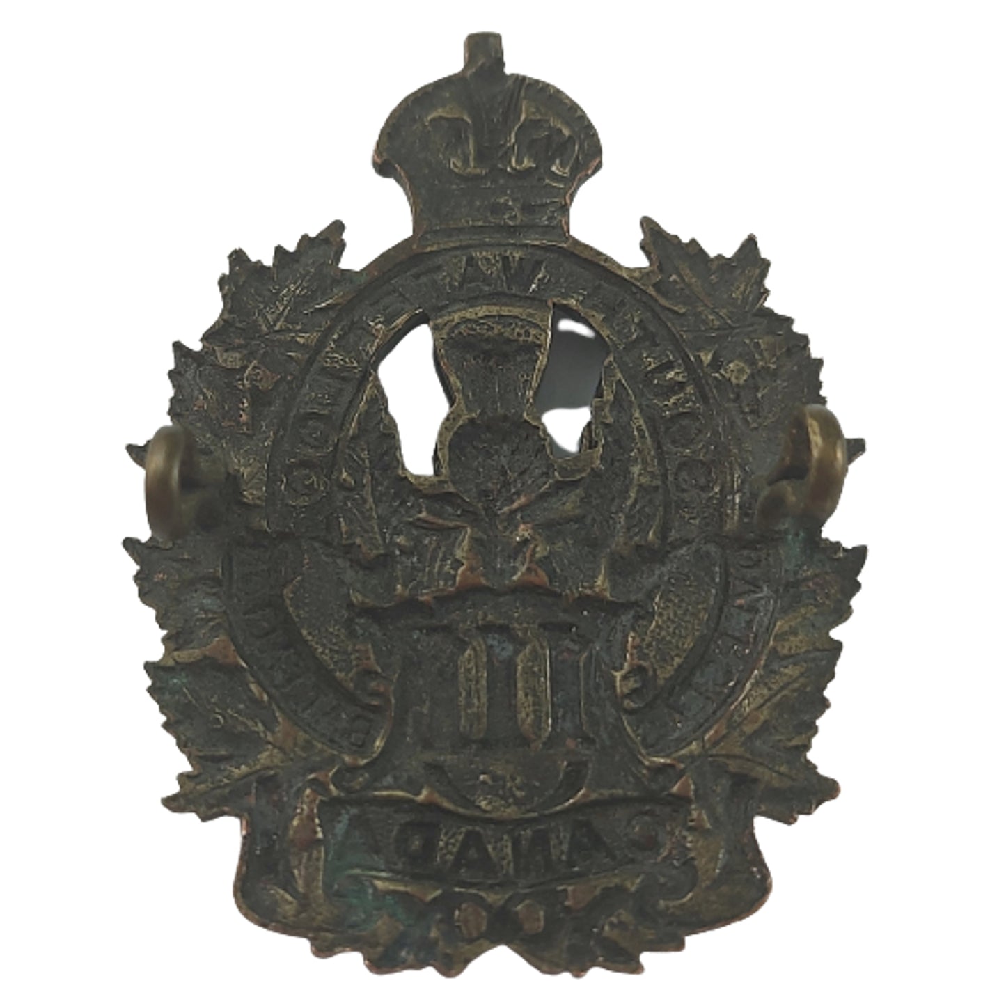 WW1 Canadian 111th Battalion Officer's Cap Badge - South Waterloo Battalion