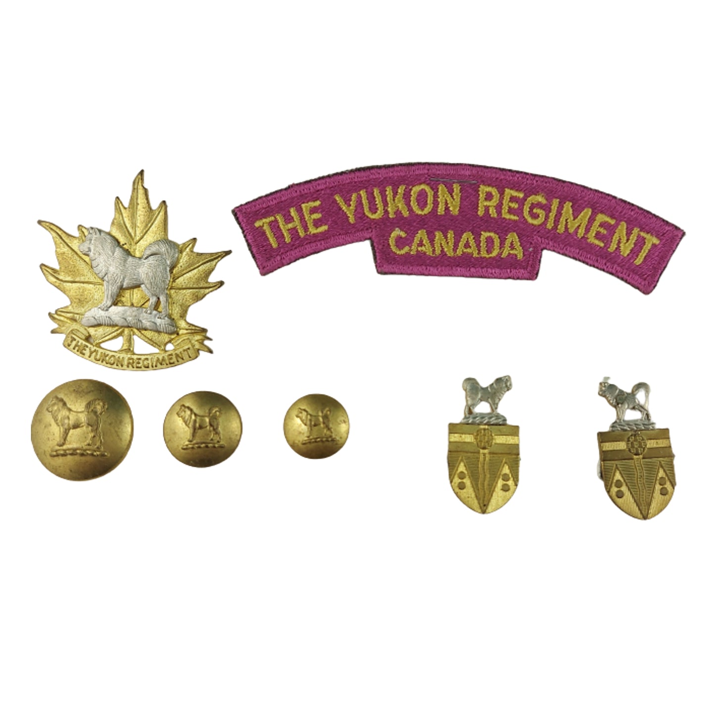 Post-WW2 Canadian Yukon Regiment Insignia Grouping