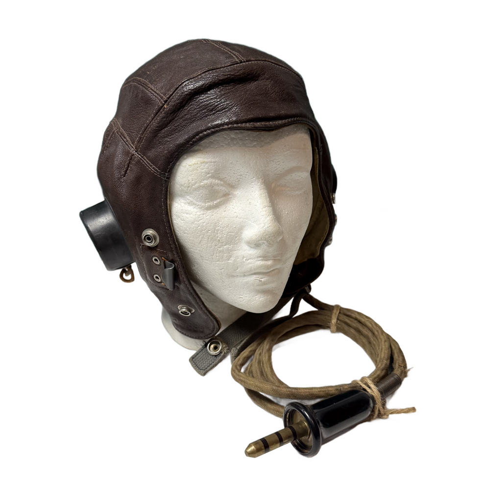 WW2 British RAF Royal Air Force Type C First Pattern Leather Flying He ...