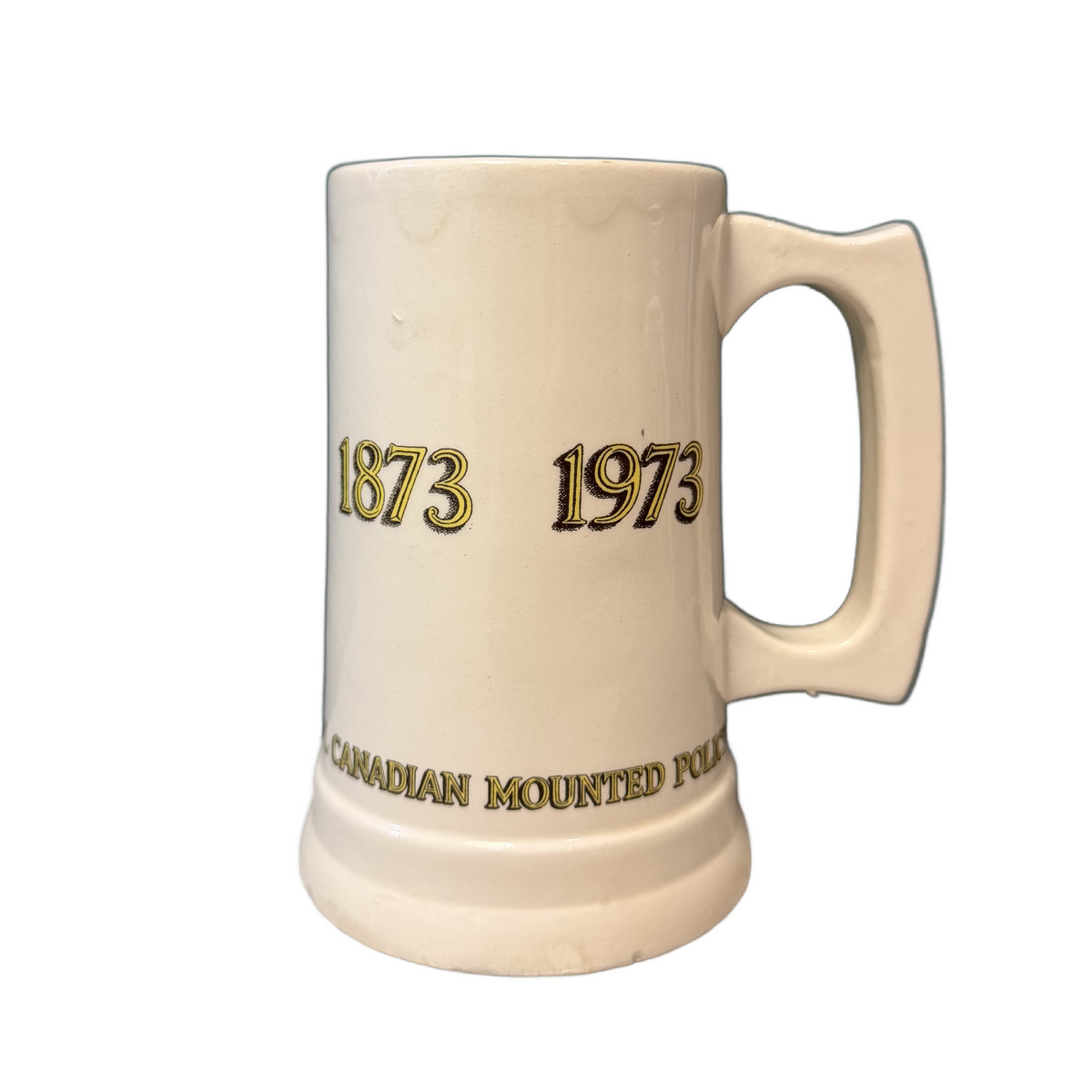 Post-WW2 Canadian RCMP Royal Canadian Mounted Police 1973 Centennial Mug