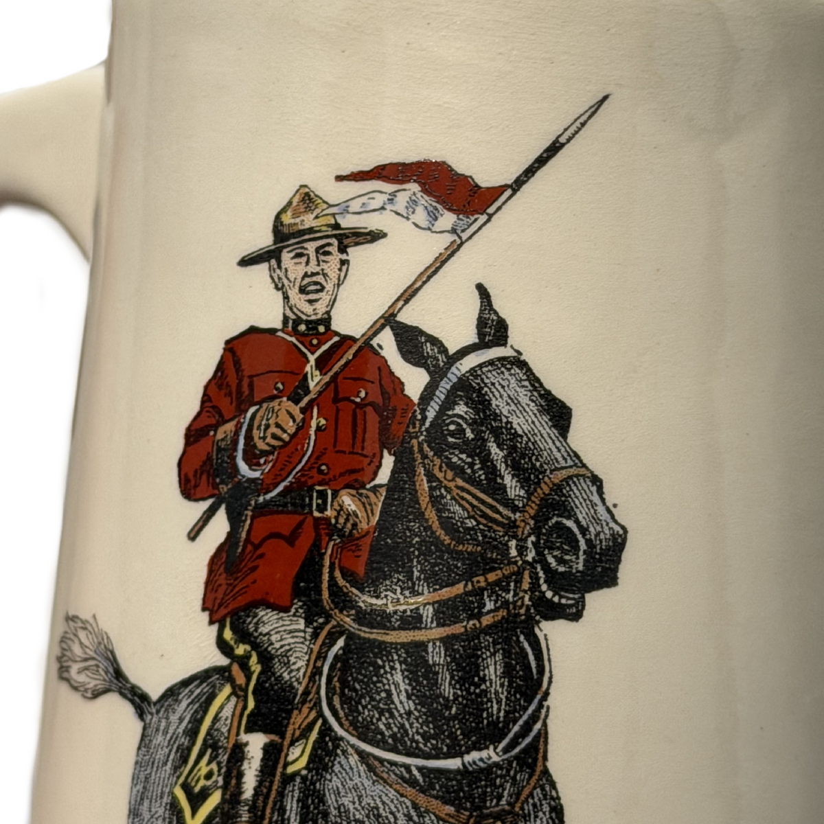 Post-WW2 Canadian RCMP Royal Canadian Mounted Police 1973 Centennial Mug