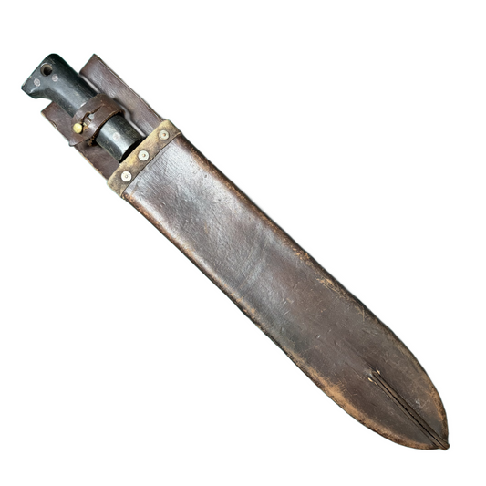 WW2 Canadian Field Machete In 1942 Dated Leather Scabbard