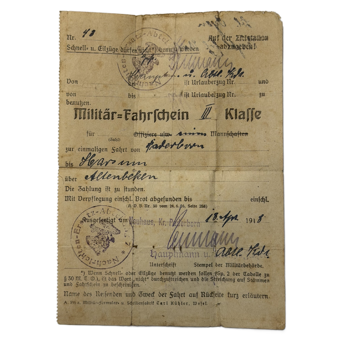 WW2 German Army Soldbuch Book With Documents