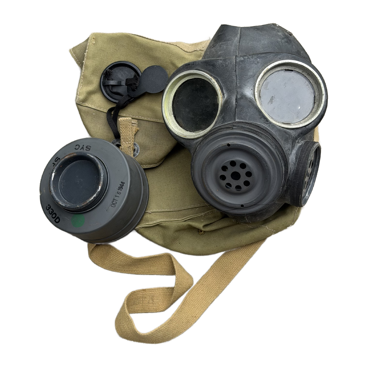 WW2 Canadian Mk.III Light Anti-Gas Respirator In Carrier 1943