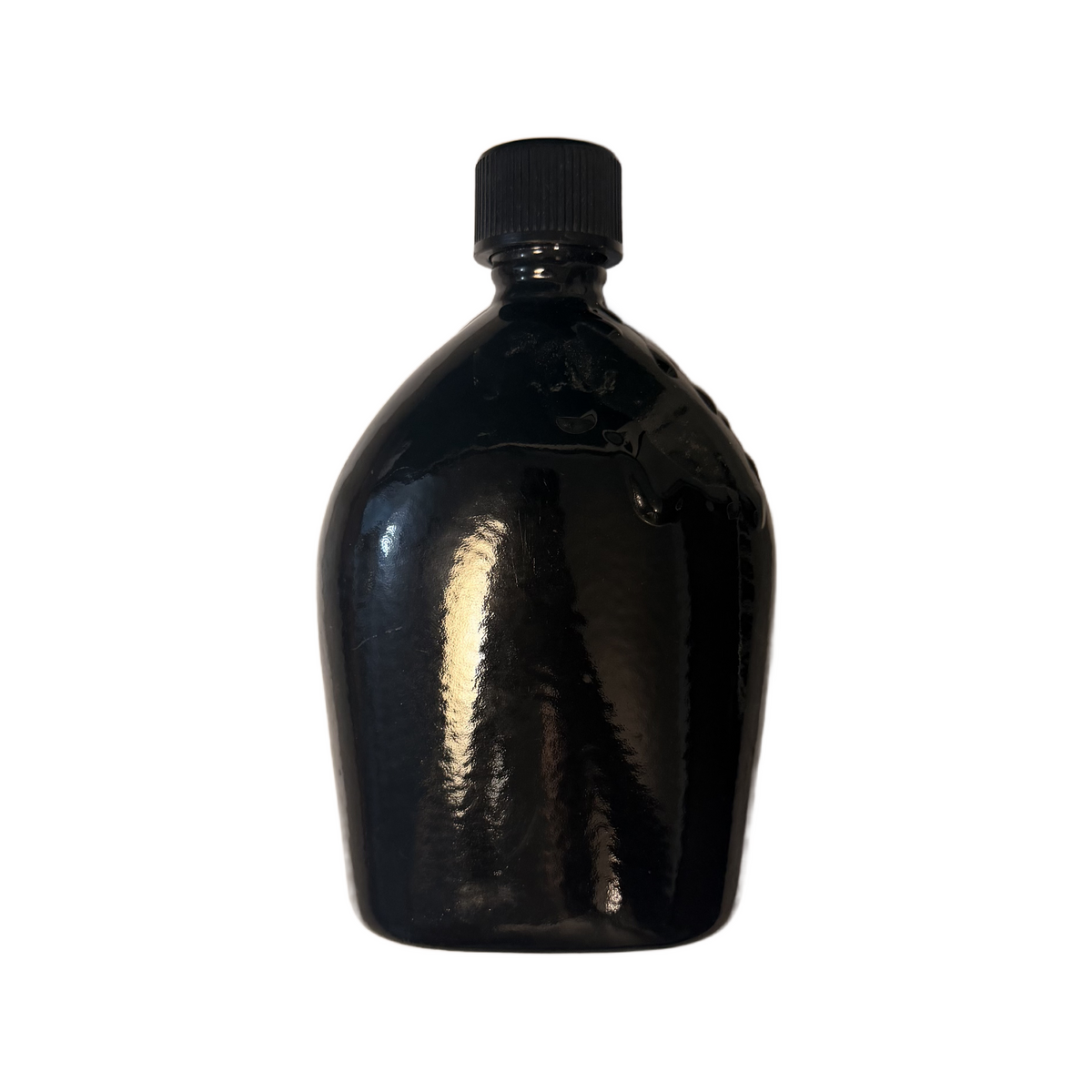 WW2 United States Army Black Enamel Canteen With Cup And Carrier