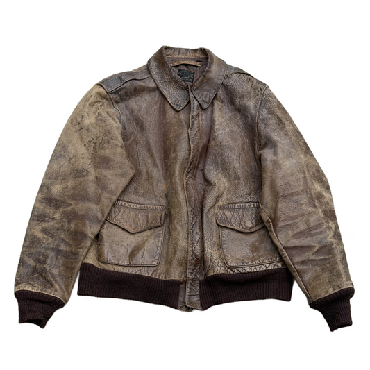 WW2 United States Army Air Force A2 Leather Flight Jacket