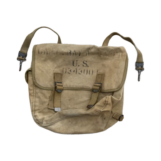 WW2 United States Army Officer Named M1936 Musette Bag 1942