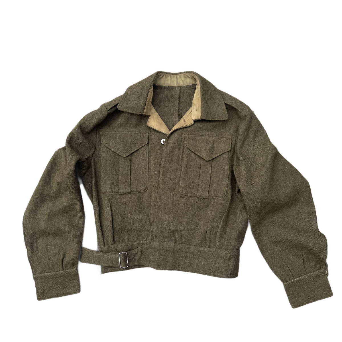WW2 Canadian Army Battle Dress Tunic 1944 Insignia Removed
