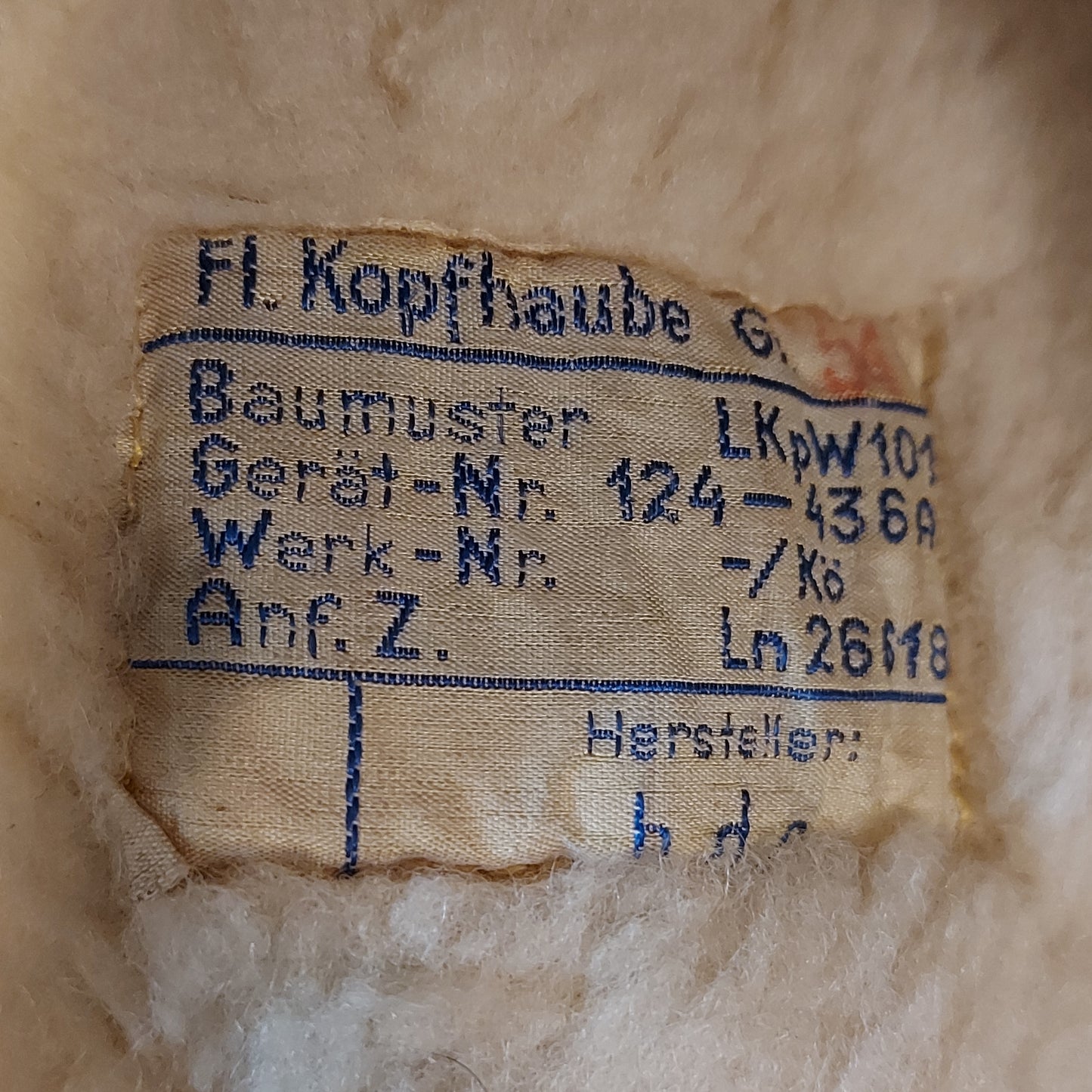 WW2 German Luftwaffe LKpW101 Leather Winter Flight Helmet With Throat Mic And Cord