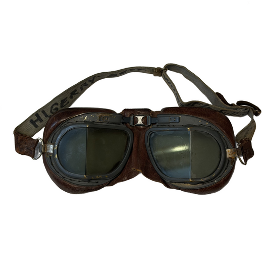 WW2 British RAF Royal Air Force Named Mk.VIII Flying Goggles