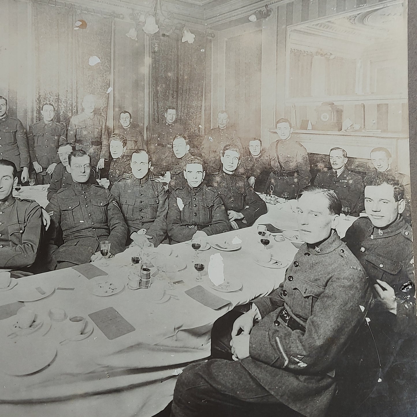 WW1 Canadian Photo On Matte Board 10th battalion