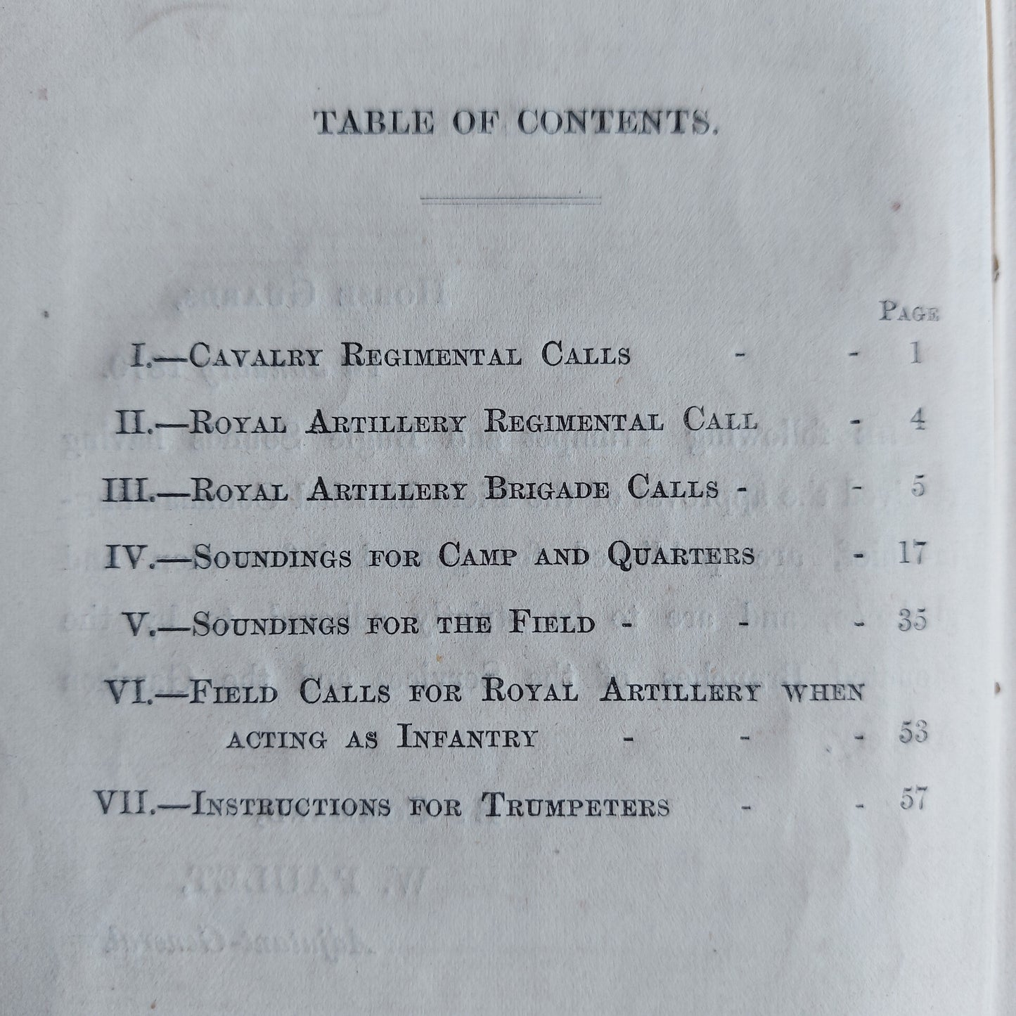 Trumpet And Bugle Sounds And Mounter Services For Garrison Artillery Book 1870