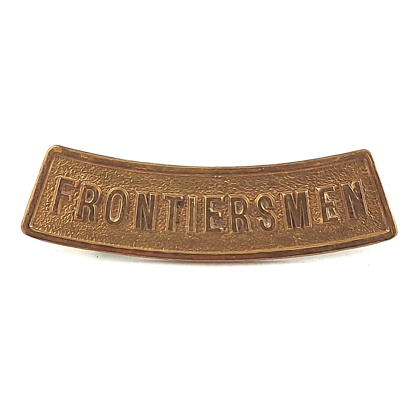 Canadian Army Frontiersmen Brass Shoulder Title