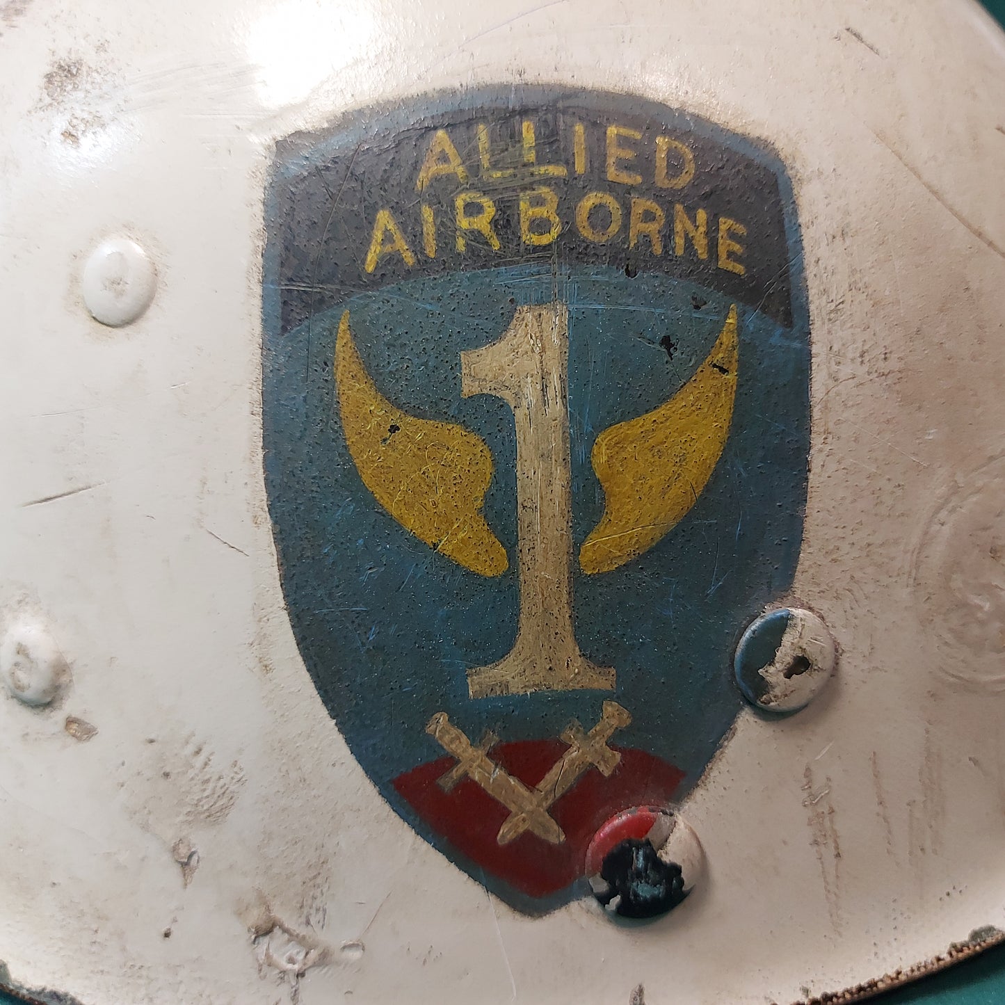 WW2 United States Allied Airborne Painted M1 Helmet Liner