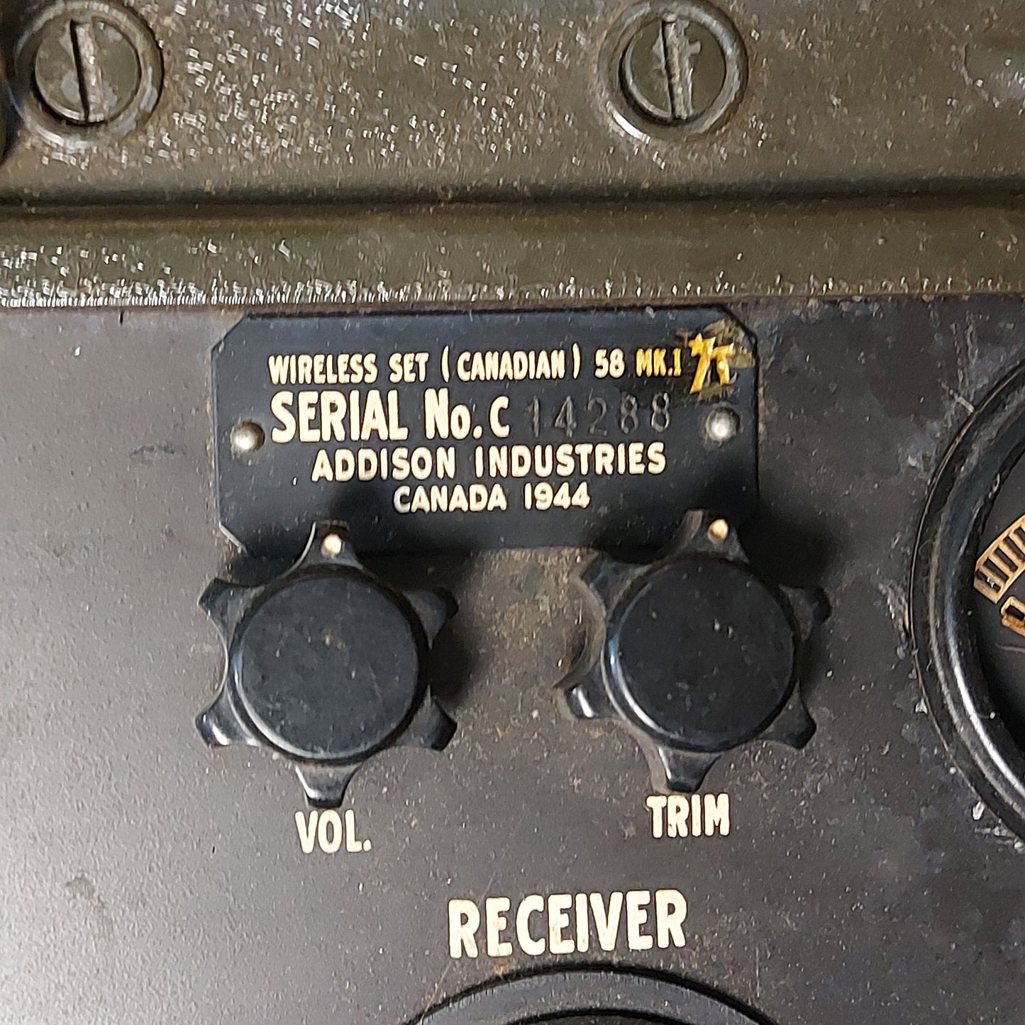 WW2 Canadian Army Number 58 Wireless Radio Set 1944