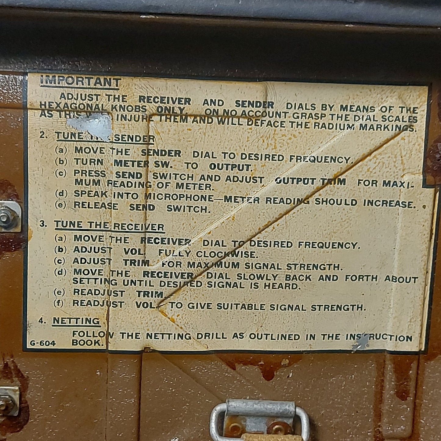 WW2 Canadian Army Number 58 Wireless Radio Set 1944
