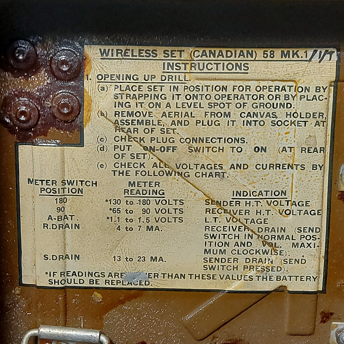 WW2 Canadian Army Number 58 Wireless Radio Set 1944