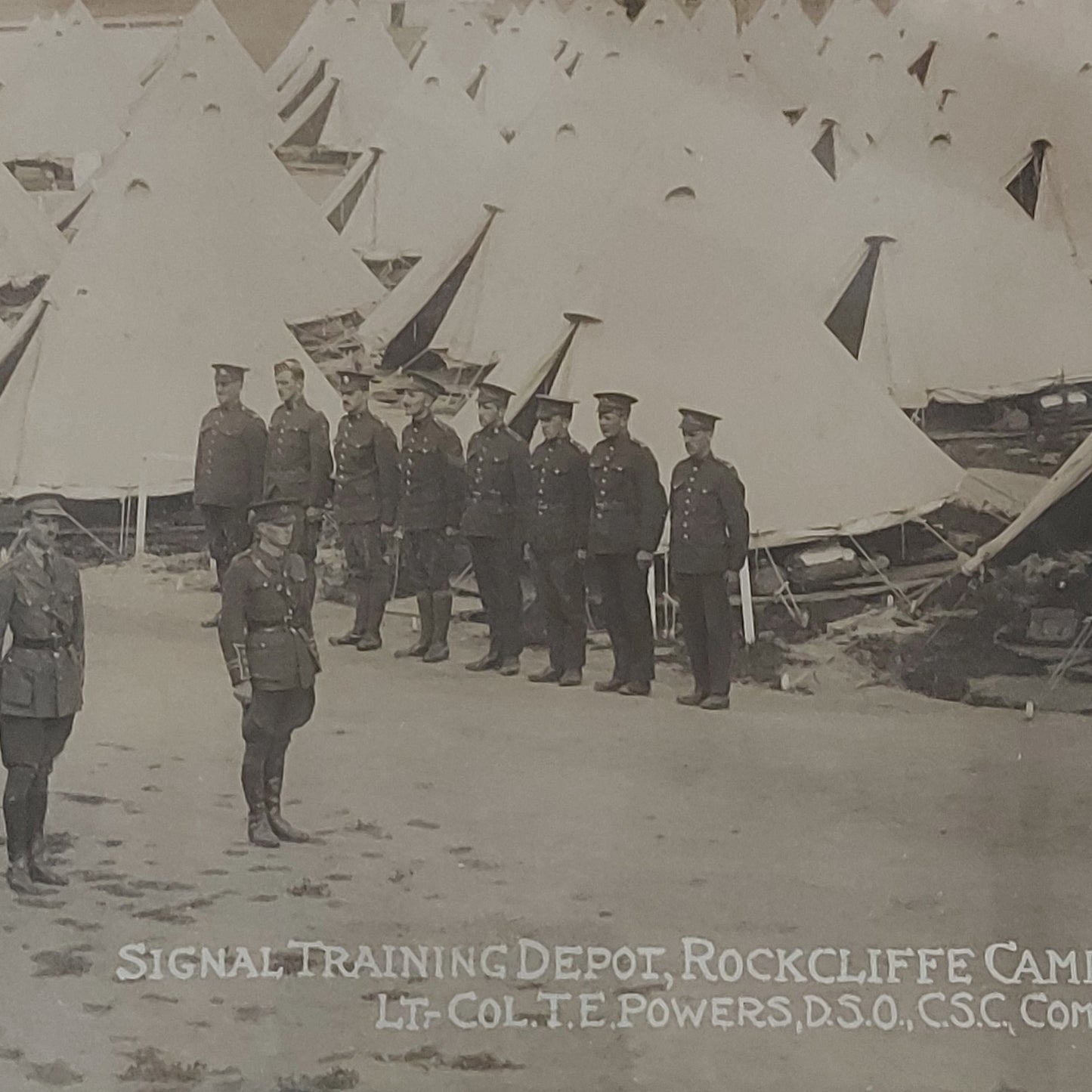WW1 Canadian Yard Long Framed Photo- Signal Training Depot Ottawa 1917