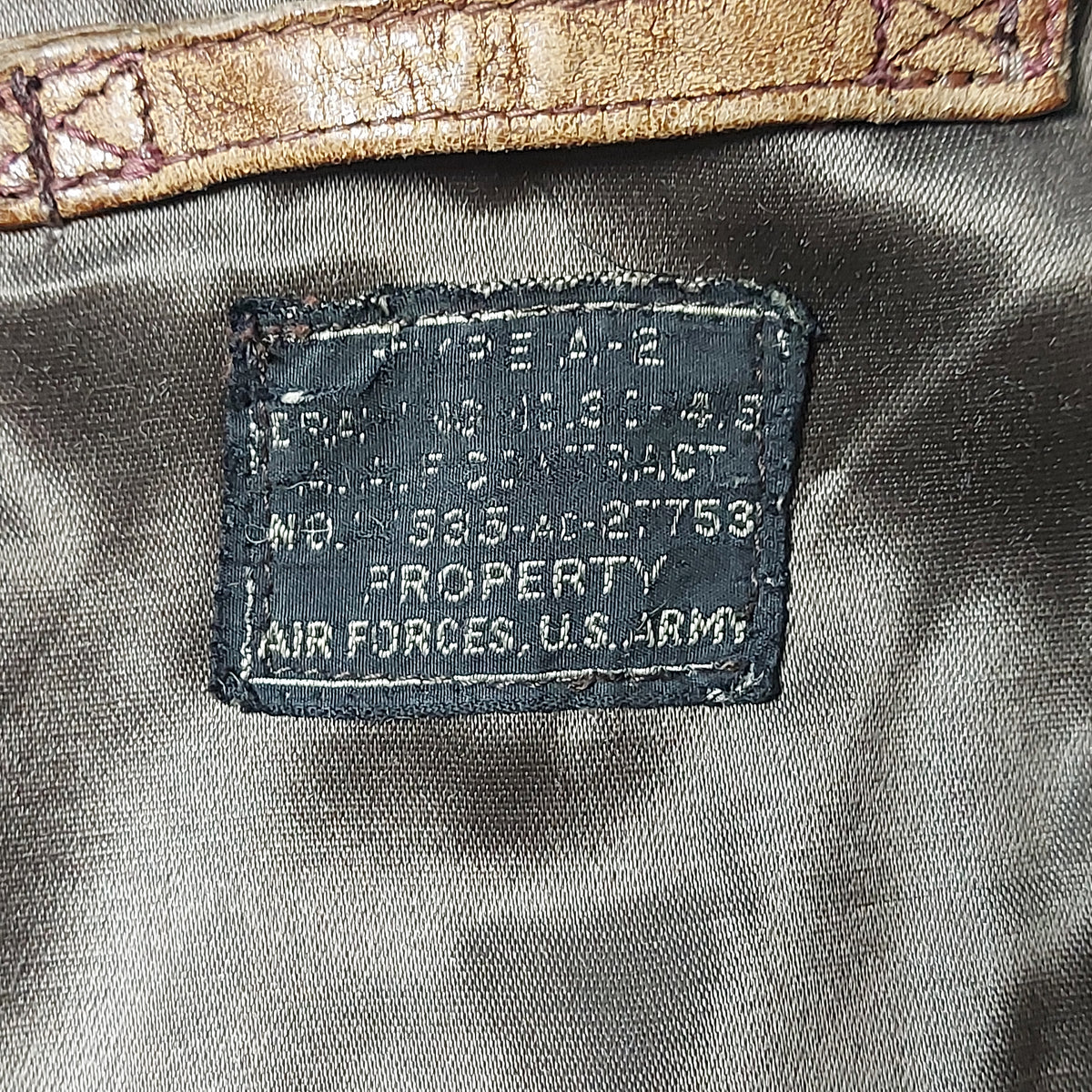 WW2 United States Army Air Force A2 Leather Flight Jacket