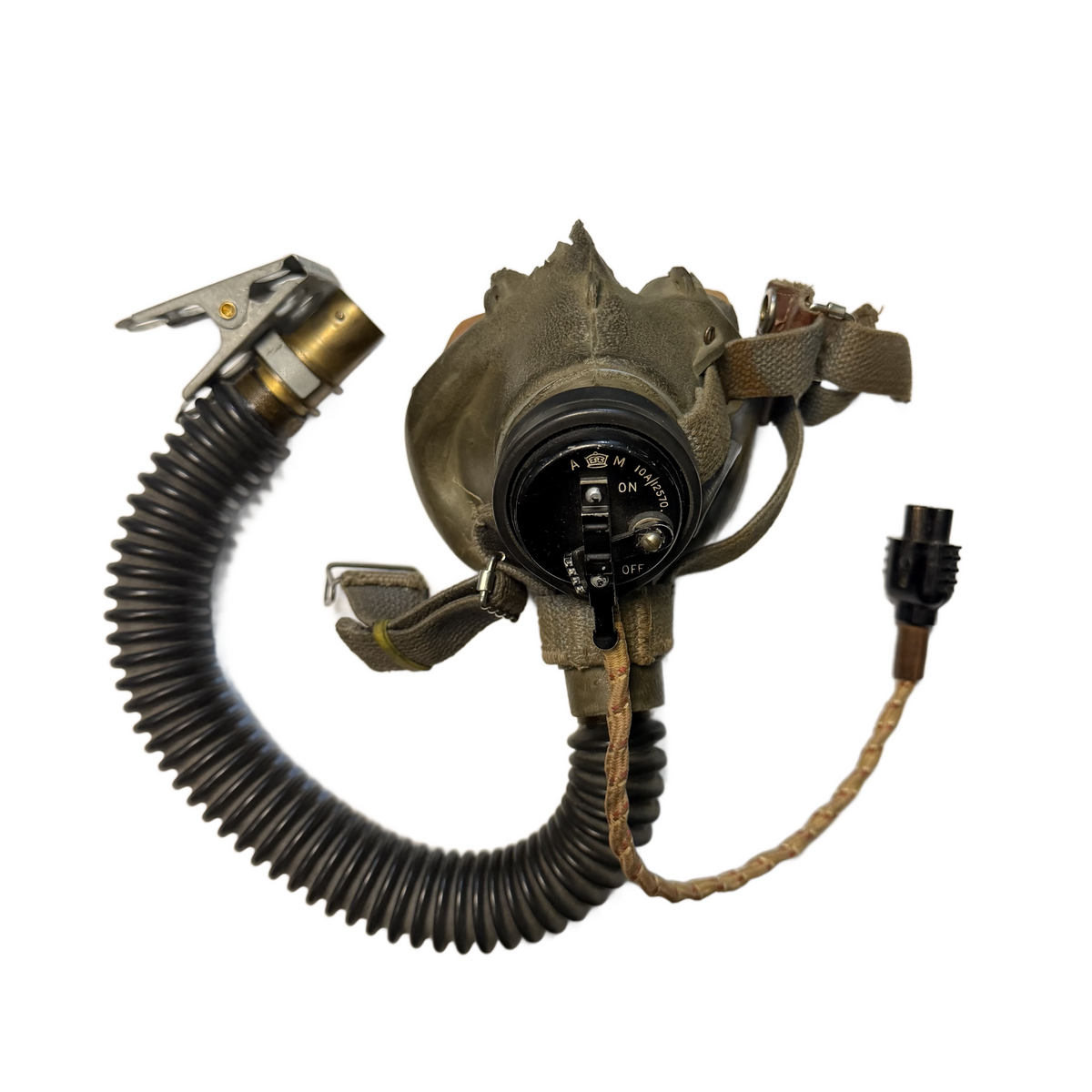WW2 British RAF Royal Air Force Type G Oxygen Mask With Hose