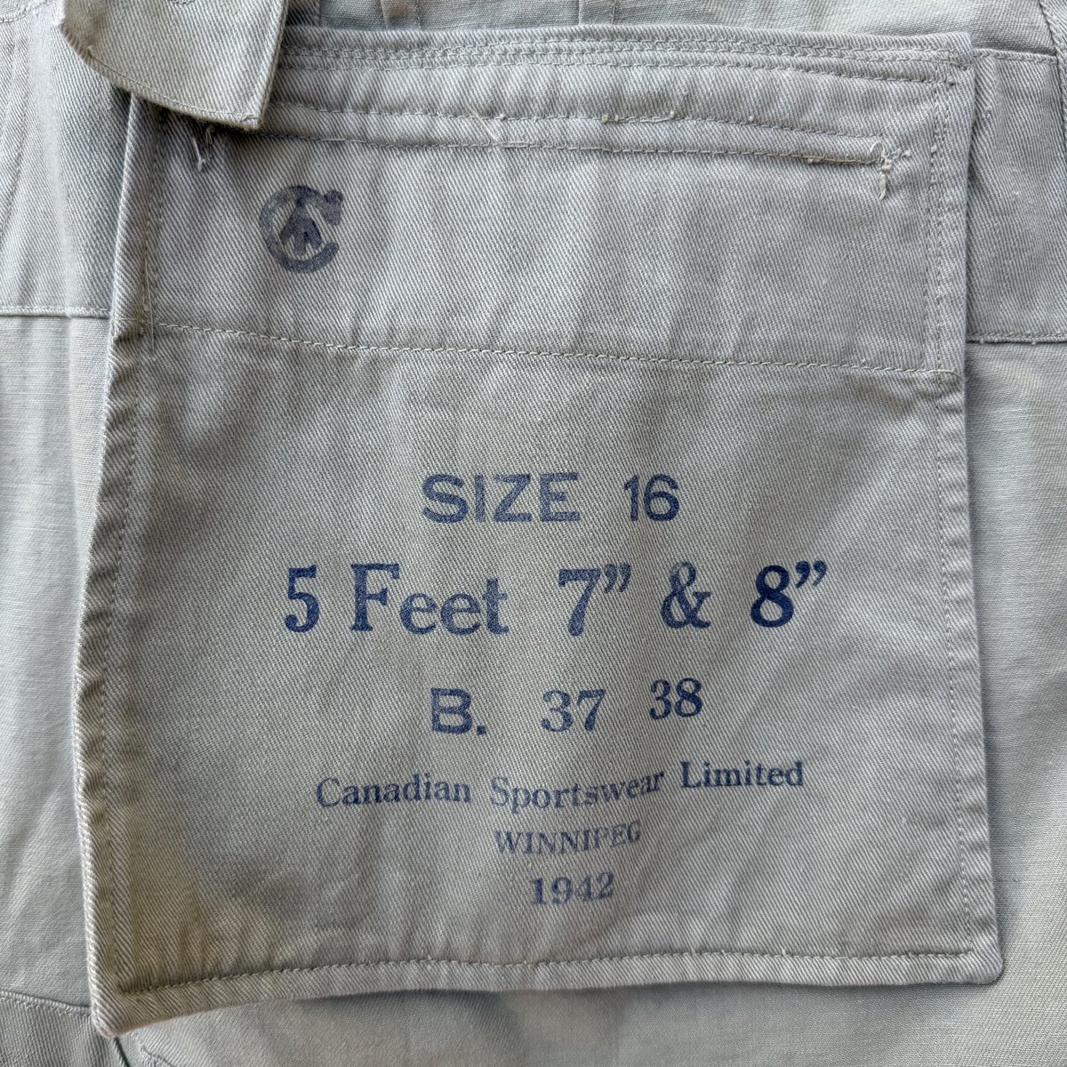 WW2 Canadian RCAF Royal Canadian Air Force Tropical Summer Tunic Size 16 1942