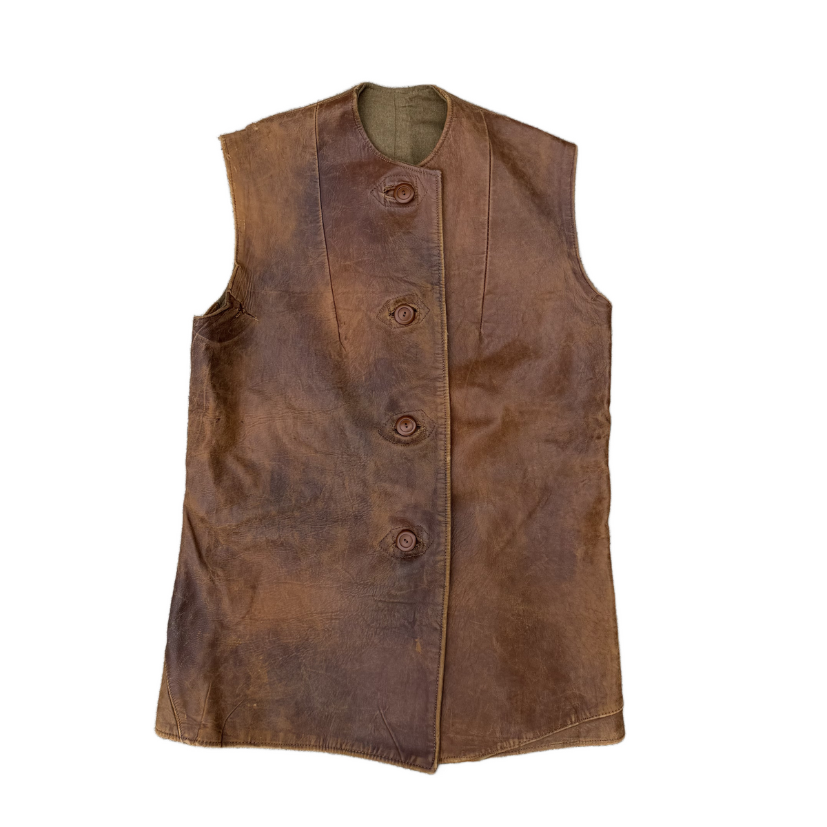WW2 British ATS Auxiliary Territorial Service Leather Jerkin
