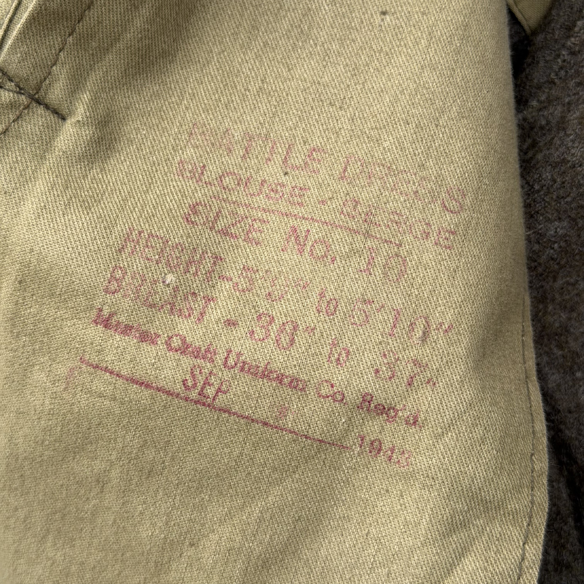 WW2 Canadian Army Battle Dress Tunic September 1943
