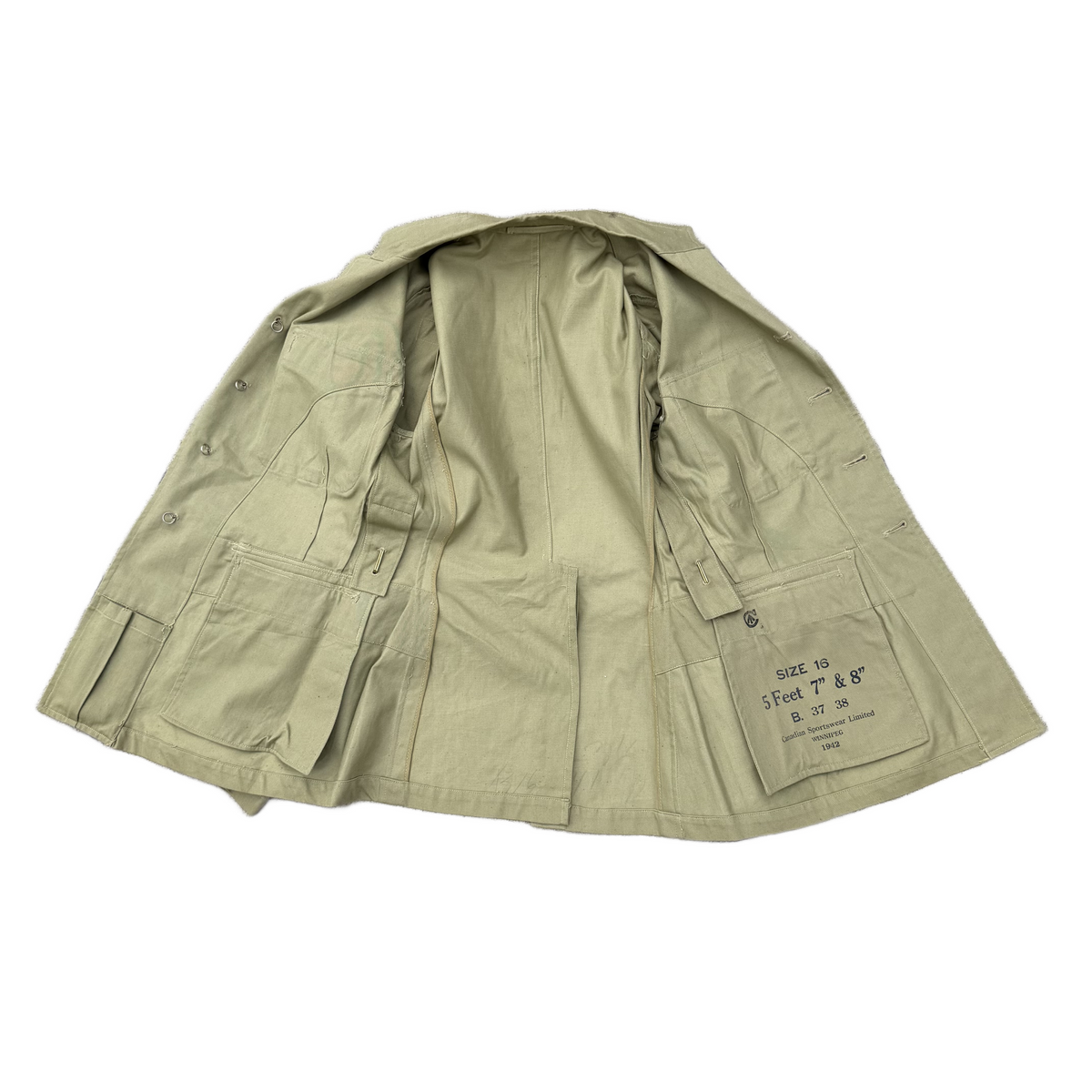 WW2 Canadian RCAF Tropical Service Dress Tunic Size 16 1942