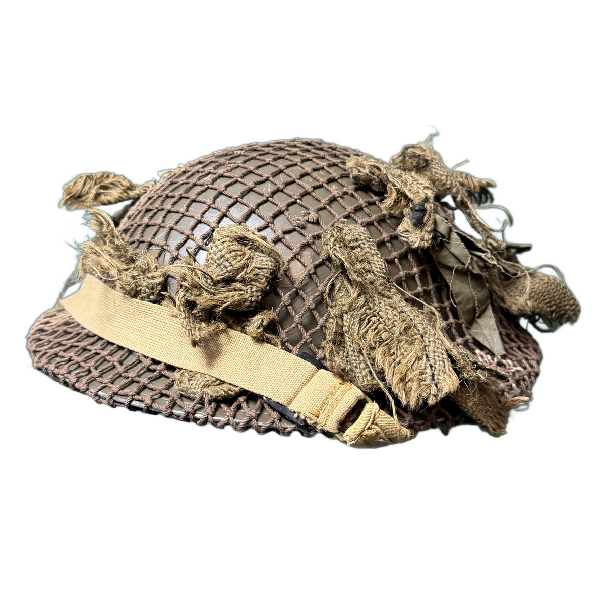WW2 Canadian Army Mk.II Helmet With Scrimshaw Camouflage Helmet Net 1942