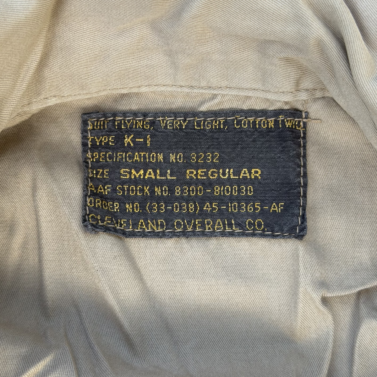 Post-WW2 United States Army Air Force USAAF K1 Flying Suit