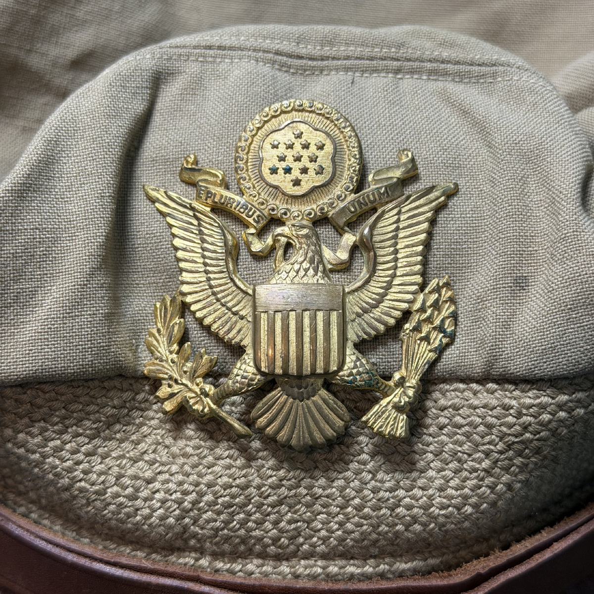 WW2 United States Army Air Force USAAF Bancroft Flighter Named Summer Visor Cap