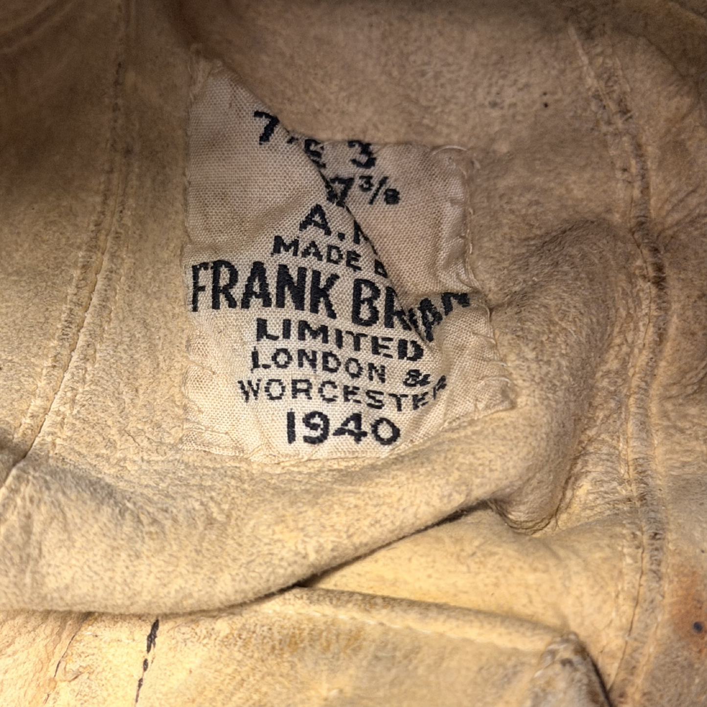 WW2 British RAF Royal Air Force Battle of Britain Type B Flight Helmet Frank Bryan