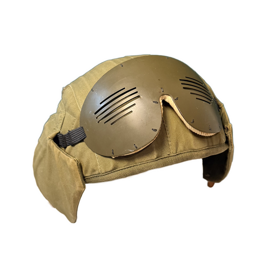 WW2 United States Army Air Force M4A2 Flak Helmet And Goggles