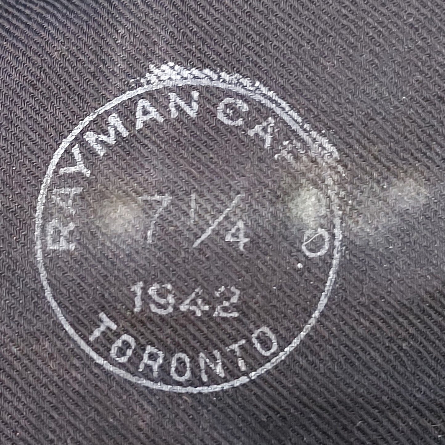 WW2 Canadian Named RCOC Wedge Cap With Badge 1942