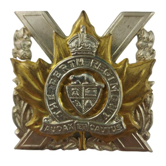 Post-WW2 Canadian Perth Regiment 1948 Pattern Cap Badge